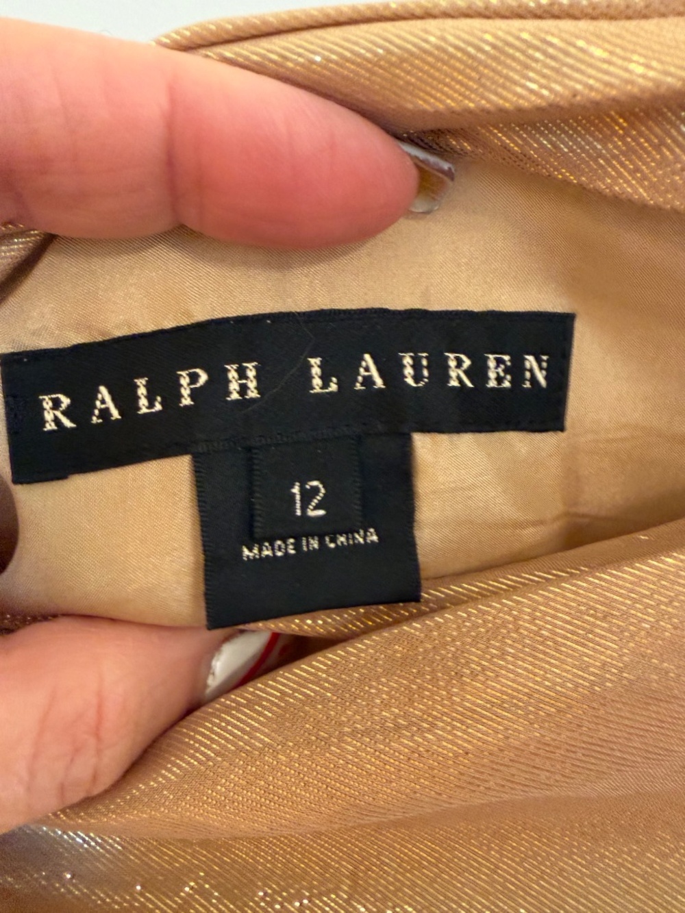 Ralph Lauren gold ruffle top and skirt size 12 - Picture 3 of 6